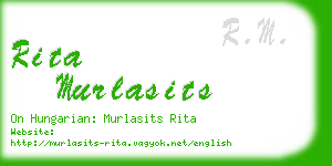 rita murlasits business card